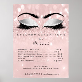 Rosa ros Grått Skin Makeup Öga utjämnar priserna Poster