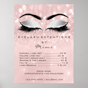 Rosa ros Grått Skin Makeup Öga utjämnar priserna Poster