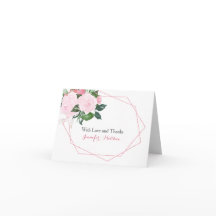 Rosa ros Greenery Geometric Tack