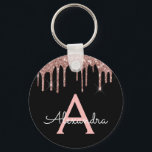 Rosa ros Guld Black Sparkly Glitter Monogram Nyckelring<br><div class="desc">Rosa - nyckelkedjan Ro Guld och Black Faux Sparkly Glitter Elegant. Dessa nyckelkedjor kan anpassas så att de omfattar ditt första och första namn. De här giriga nyckelringarna gör underbara 16-årsjubileum,  möhippa,  bröllop eller bachelorette-fester eller gåvor.</div>