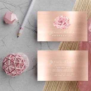 Rosa ros Guld Bloggare Metall Stylist Event Beauty Visitkort