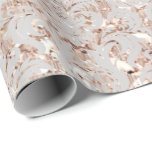 Rosa ros Guld Crystal Metallic Silver Grått Damask Presentpapper<br><div class="desc">dekorerat med metallpulver i struktur och med alltid chic fukta prydnadsblommorK</div>