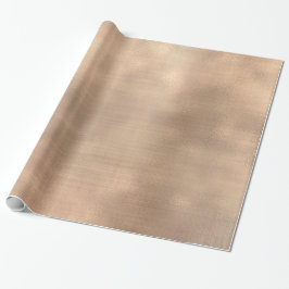Rosa ros Guld Faux Sepia Linen Mesh Metallic Presentpapper