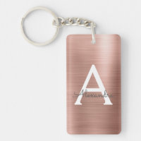 Rosa ros Guld Girly och Chic Monogram