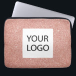 Rosa ros Guld Glitter - Anpassningsbarnas Logotyp  Laptop Fodral<br><div class="desc">Rosa ros Faux Glitter och Gnistra Elegant Anpassningsbar Logotyp för säljfrämjande åtgärder för bärbara datorer eller Sleeve Promotional Guld. Det här fodral kan anpassas så att det omfattar företagets eller företagets logotyp.</div>