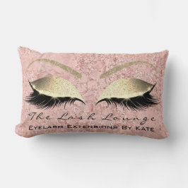 Rosa ros Guld Glitter Glam Makeup Lash Beauty Lumbarkudde