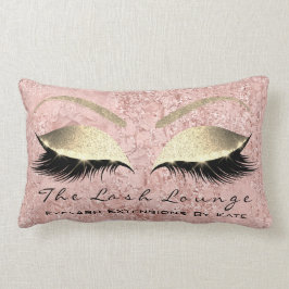 Rosa ros Guld Glitter Glam Makeup Lash Beauty Lumbarkudde
