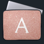 Rosa ros Guld Glitter och Gnistra Monogram<br><div class="desc">Rosa ros Faux Glitter och Gnistra Elegant Monogram Fodral. Fodral kan anpassas så att det omfattar ditt första och första namn.</div>