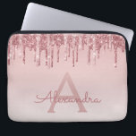 Rosa ros Guld Glitter och Gnistra Monogram Laptop Fodral<br><div class="desc">Rosa - Ro Guld Faux-påfyllning Glitter och Gnistra Elegant Monogram bärbar dator Fodral. Det här monogrammade fodral kan anpassas så att det omfattar ditt första och första namn.</div>