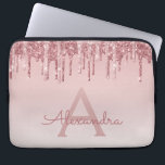 Rosa ros Guld Glitter och Gnistra Monogram Laptop Fodral<br><div class="desc">Rosa - Ro Guld Faux-påfyllning Glitter och Gnistra Elegant Monogram bärbar dator Fodral. Det här monogrammade fodral kan anpassas så att det omfattar ditt första och första namn.</div>