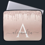 Rosa ros Guld Glitter och Gnistra Monogram Laptop Fodral<br><div class="desc">Rosa ros Faux Glitter och Gnistra Elegant Monogram Fodral. Fodral kan anpassas så att det omfattar ditt första och första namn.</div>