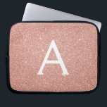 Rosa ros Guld Glitter och Gnistra Monogram Laptop Fodral<br><div class="desc">Rosa ros Faux Glitter och Gnistra Elegant Monogram Fodral. Fodral kan anpassas så att det omfattar ditt första och första namn.</div>