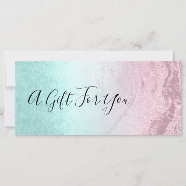 Rosa ros guld, glitter och myntverk (Framsida)