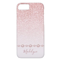  Rosa ros Guld Glitter Ombre Rhinestone