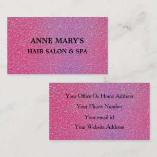 rosa ros Guld Hair Salon Spa Modern Coola Visitkort