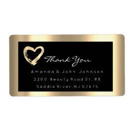 Rosa ros Guld Heart Black OSA Framad Fraktsedel