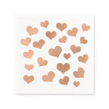 Rosa ros Guld konfetti Hearts Vita Möhippan