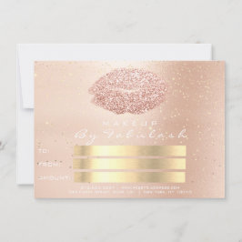 Rosa ros Guld-konfetti Skin Makeup Läppar-presentk