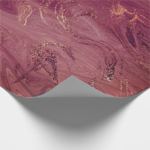 Rosa ros Guld Marble Molten Burgundy