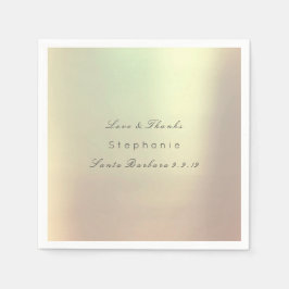 Rosa ros Guld Metallic  Bröllop Pappersservett