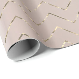  Rosa ros Guld Metallic Foxier VIP Chevron Presentpapper