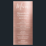 Rosa ros Guld Modern och Elegant bröllop Menu Meny<br><div class="desc">Rosa ros-Guld-meny för modern Faux-metall med rostfritt stål från Bröllop. Den här gigantiska, Rosa och svart Bröllop-menyn för Dusty-skript kan anpassas så att den omfattar namn från Bride and Groom, bröllop-datumet och menyalternativen för bröllop-middagen. Den här menyn ingår i en matchande bröllop-samling och ytterligare matchande objekt kan begäras genom att...</div>