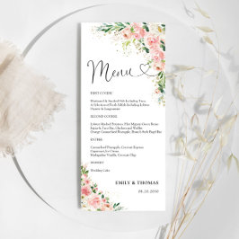 Rosa ros Guld Möhippa-menyn Meny