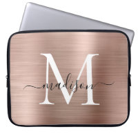 Rosa ros Guld Monogram Girly-skript Brygdelat Meta