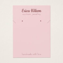 Rosa ros Guld Necklace Earring Visning-kort Visitkort