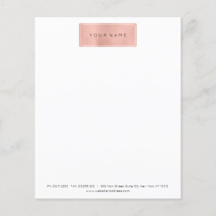 Rosa ros Guld Powder Metallic Stylist Brev Head Flygblad