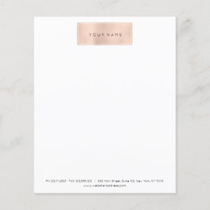 Rosa ros Guld Powder White SPA Beauty Brev Head Flygblad