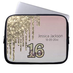 Rosa ros Guld Sweet sixteen Laptop Fodral