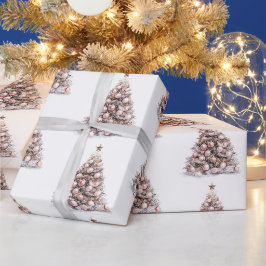 Rosa ros Guld White Julgranar Presentpapper