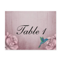 Rosa ros Hummingbird Bordsnummer