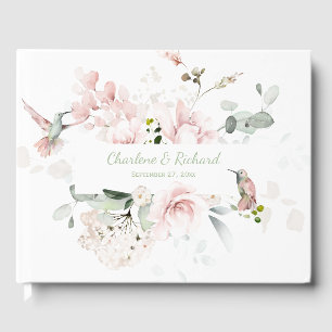  Rosa ros, Hummingbird, Grey Blommigt Gästböcker