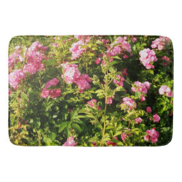 Rosa ros i blomning badrumsmatta