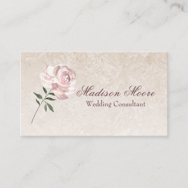 Rosa ros i Bloom Visitkort (Framsida)