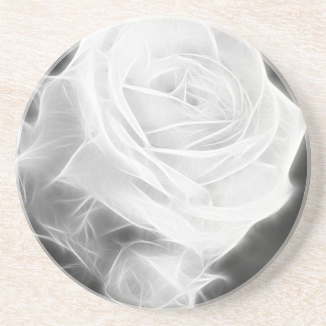 Rosa ros i den Anzures 2 kristallen Underlägg Sandsten (Framsidan)