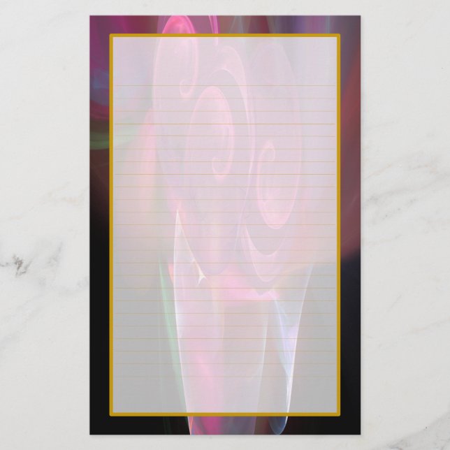 Rosa ros i fodrad brevpapper för vas en bra (Framsida)