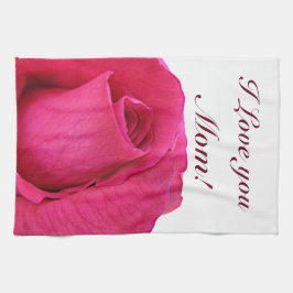 Rosa ros I Kärlek You Mamma Kökshandduk