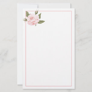 ROSA ROS i PAPPRA VINTAGEN Brevpapper