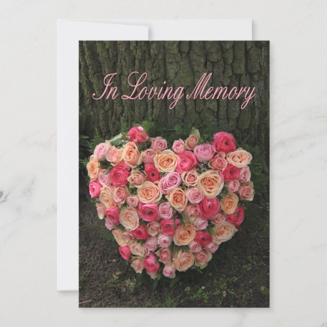 Rosa ros i tjänsten Loving Memory Memorial Service (Framsida)