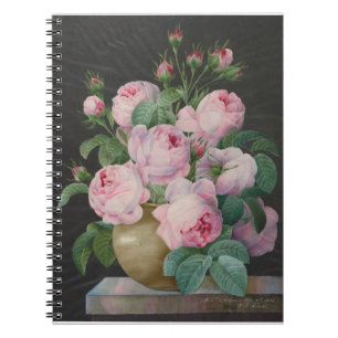 Rosa ros i Vas - Pierre Joseph Redouté Anteckningsbok