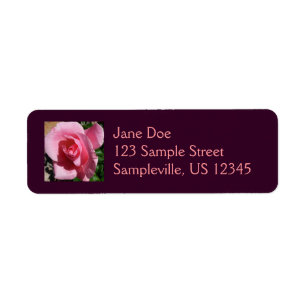 Rosa ros III Garden Blommigt Returadress Etikett