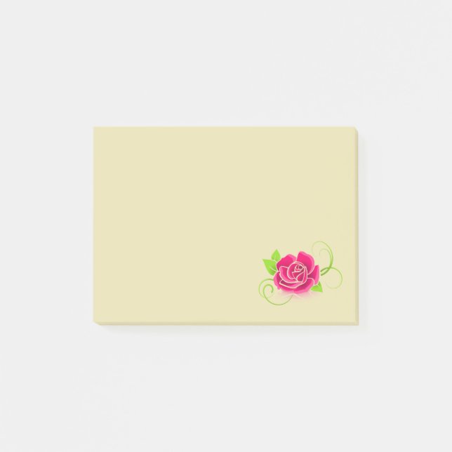 Rosa ros Illustration Post-it Block (Framsida)