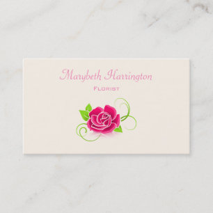 Rosa ros Illustration Visitkort