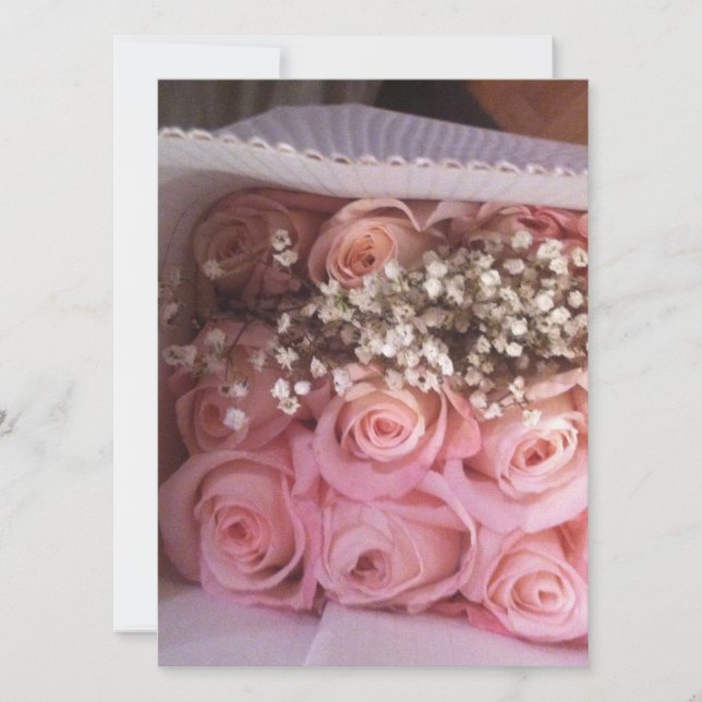 Rosa ros Inbjudan (Framsida)