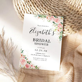 Rosa ros Inbjudningskort för möhippan