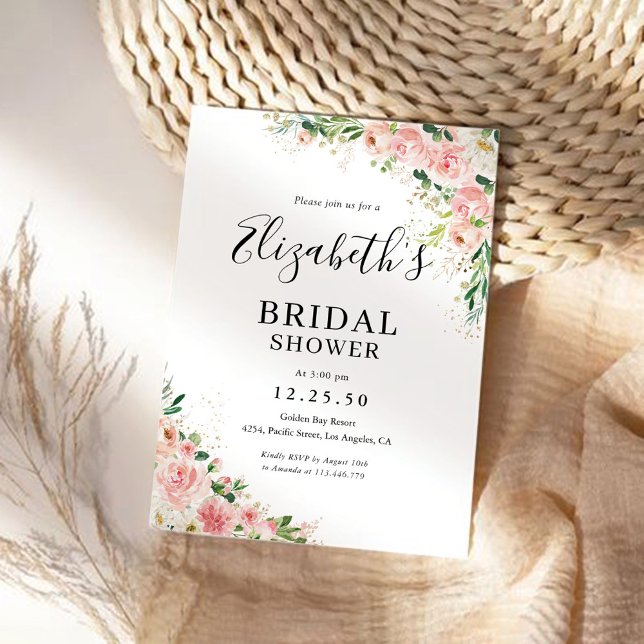  Rosa ros Inbjudningskort för möhippan (Skapare uppladdad)