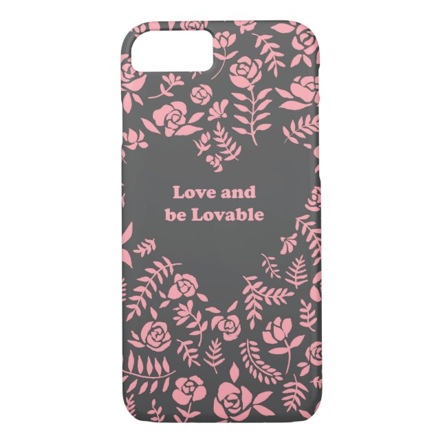 Rosa ros iPhone 7 fodral Case-Mate iPhone Skal (Baksida)